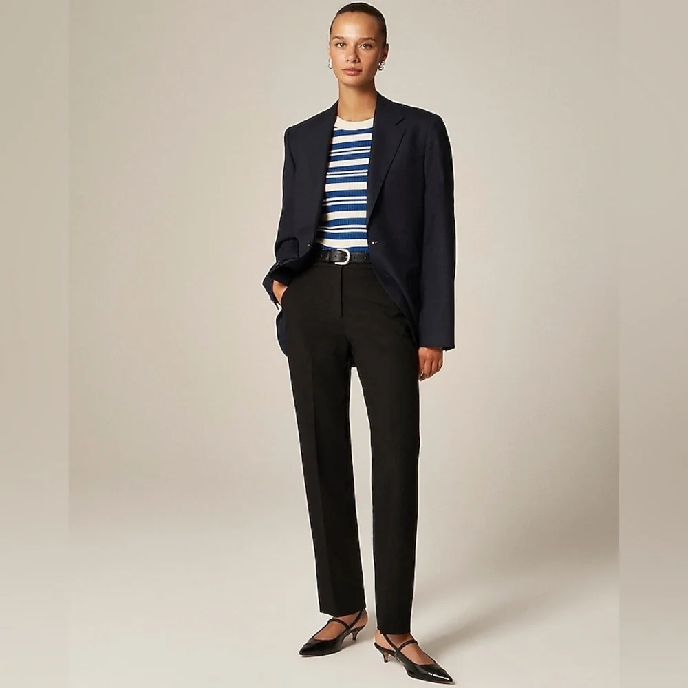 NWT J.Crew Petite Kate Straight-Leg Pant in Four-Season Stretch Black